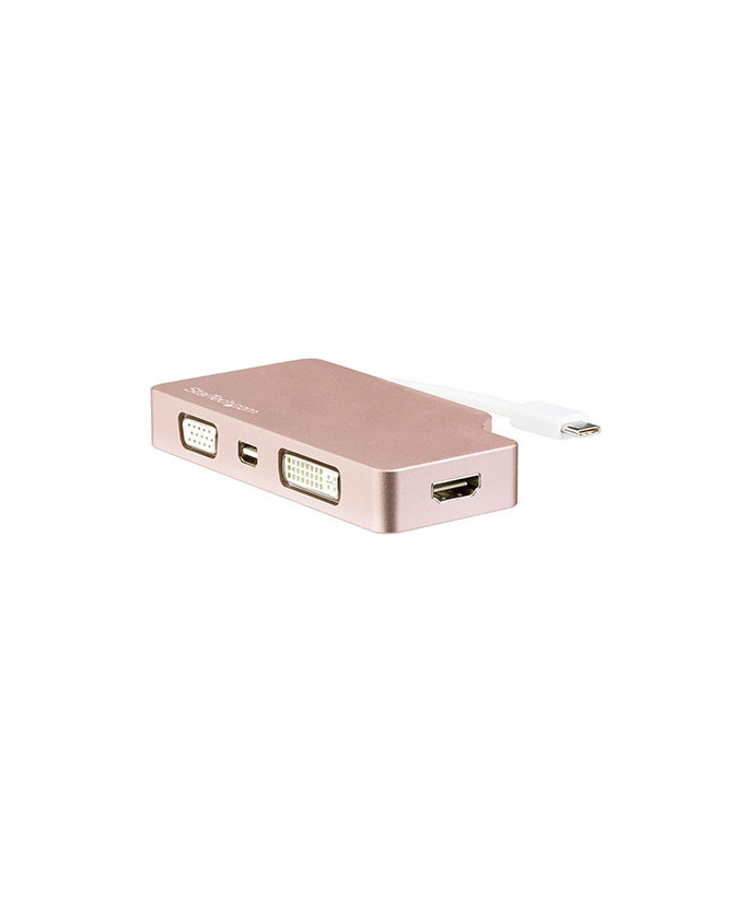 Buy StarTech USB C Multiport Video Adapter CDPVDHDMDPRG with HDMI, VGA, Mini DisplayPort or DVI - Rose Gold 