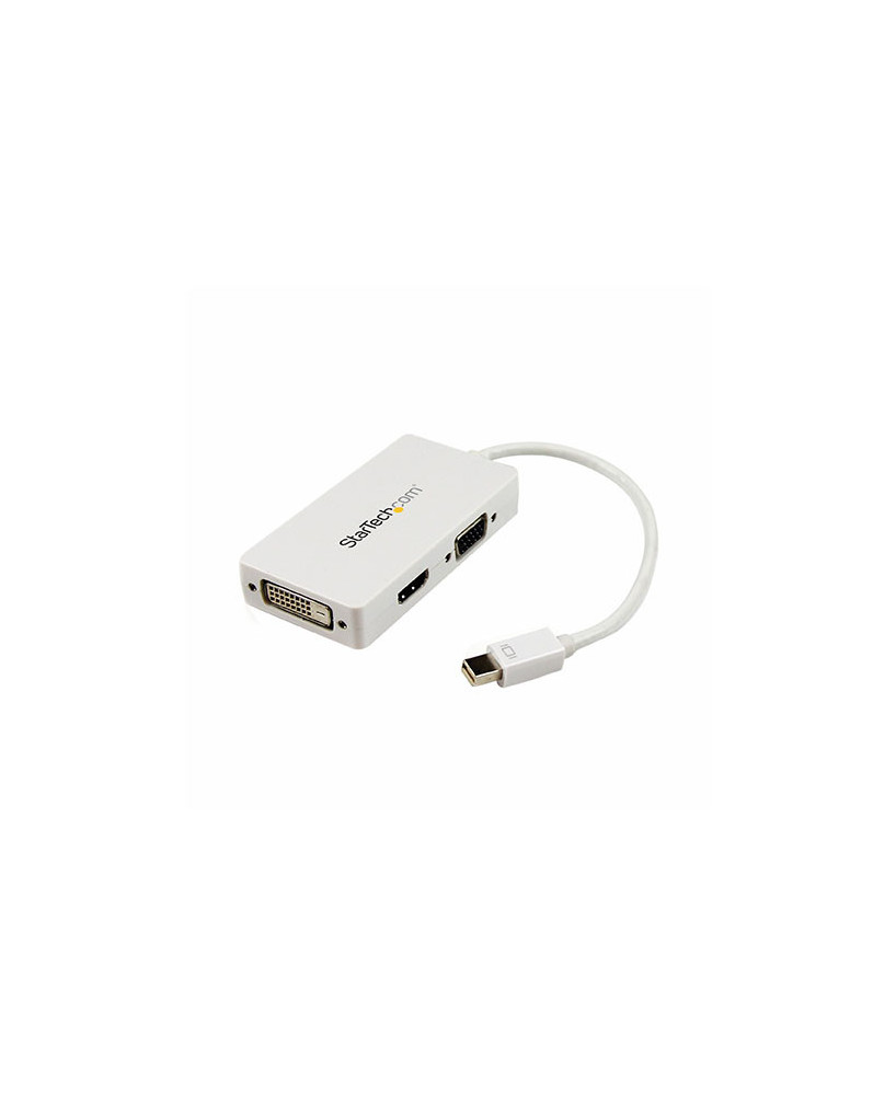 Buy StarTech 3-in-1 Mini DisplayPort to VGA DVI or HDMI Converter MDP2VGDVHDW in White