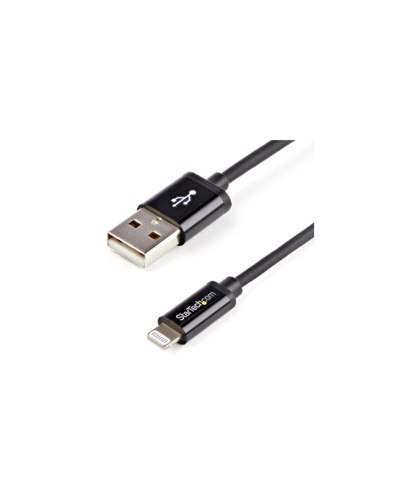 Buy StarTech 1m Black Apple 8-pin Lightning Connector to USB Cable USBLT1MB for iPhone, iPad, iPod Charger Cable