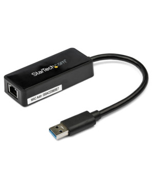 Buy StarTech USB 3.0 to Gigabit Ethernet Adapter NIC with USB Port USB31000SPTB in Black