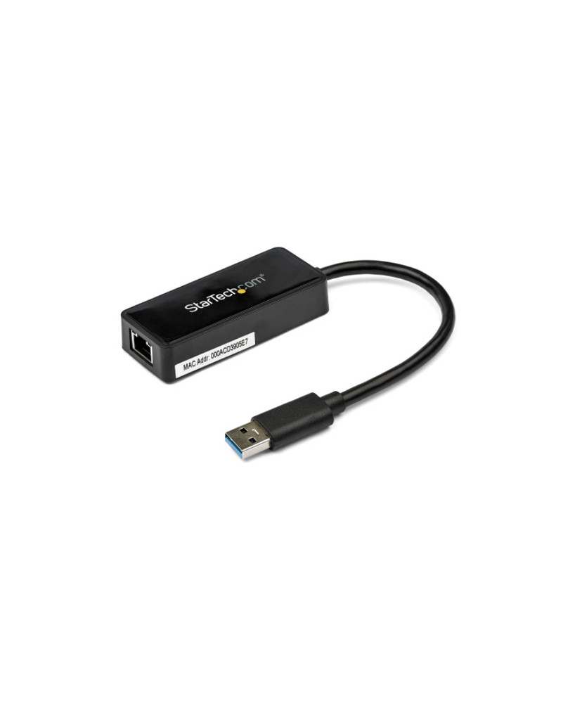 Buy StarTech USB 3.0 to Gigabit Ethernet Adapter NIC with USB Port USB31000SPTB in Black