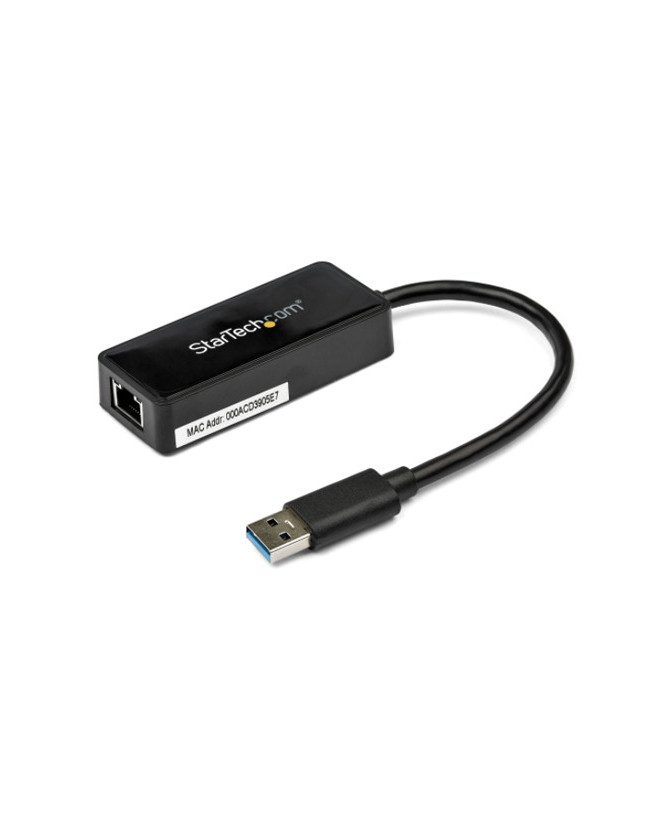 Buy StarTech USB 3.0 to Gigabit Ethernet Adapter NIC with USB Port USB31000SPTB in Black