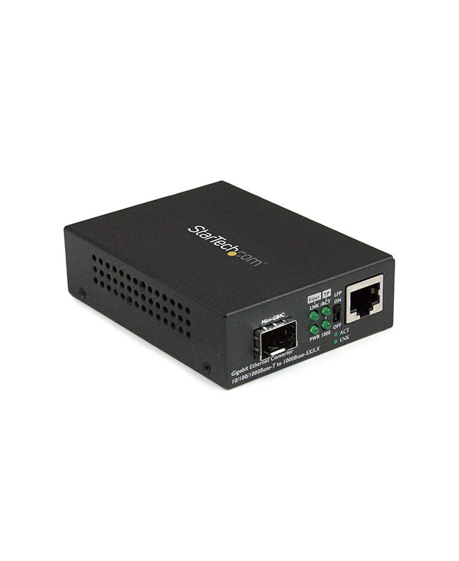 Buy StarTech Gigabit Ethernet Fiber Media Converter MCM1110SFP with Open SFP Slot