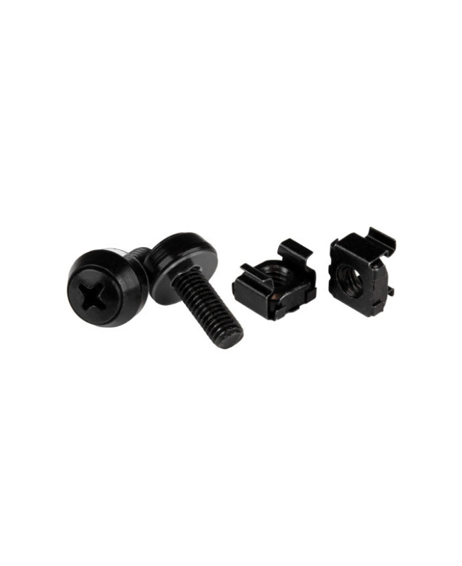 Buy Startech 50 12mm Pack M6 Cage Nuts and Screws in Black CABSCREWM6B 