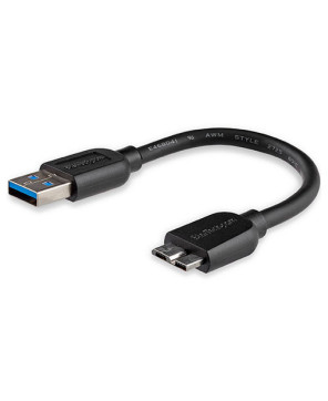 Buy StarTech 15cm Slim Micro USB 3.0 Cable USB3AUB15CMS - Male to Male