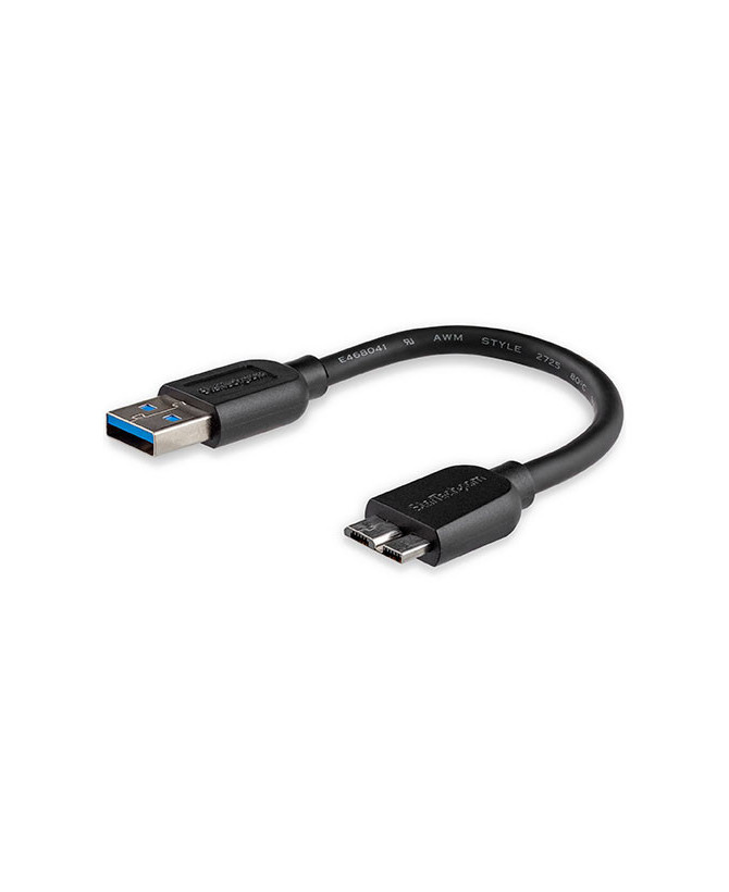 Buy StarTech 15cm Slim Micro USB 3.0 Cable USB3AUB15CMS - Male to Male