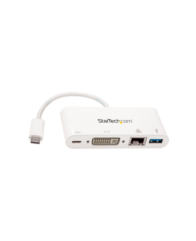 Buy StarTech USB-C Multiport Adapter with 60W Power Delivery DVI GbE DKT30CDVPD for Laptops 