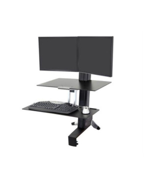 Buy Ergotron Workfit S - Dual Workstation with Worksurface in Black 33-349-200