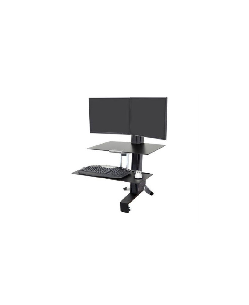 Buy Ergotron Workfit S - Dual Workstation with Worksurface in Black 33-349-200