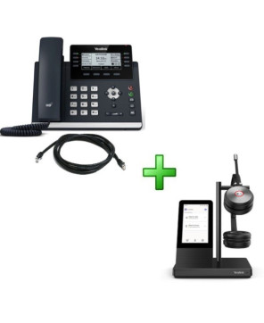 Buy Bundle Yealink 12-Line IP Phone SIP-T43U with WH66 UC DECT Stereo Wireless Headset WH66-D-UC