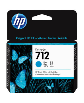 Buy HP 712 29ml Cyan DesignJet Ink Cartridge 3ED67A for HP DesignJet T650, T630, T230, T210 & Studio Plotter Printers