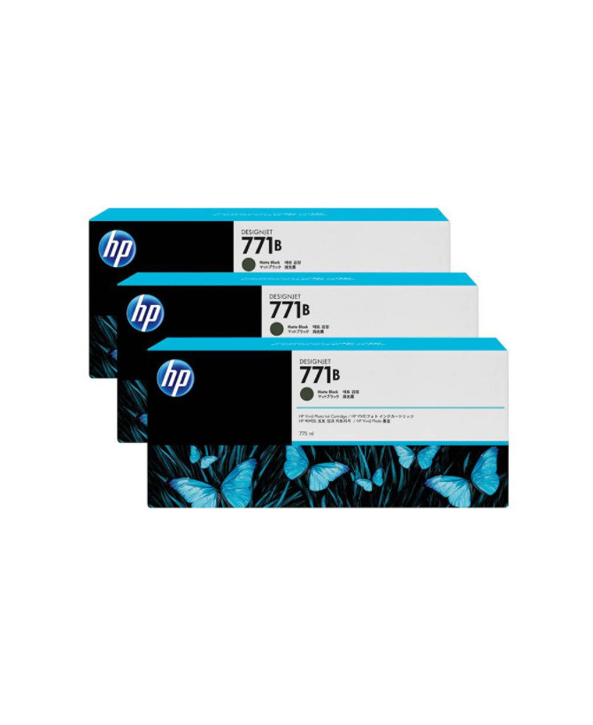 Buy HP 771B 775ML 3-Pack Ink Cartridge Matte Black B6Y23A for HP Designjet Z6200 Printer Series