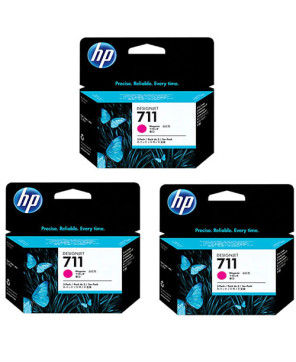 Buy  HP 711 3-pack 29-ml Magenta DesignJet Ink Cartridges CZ135A