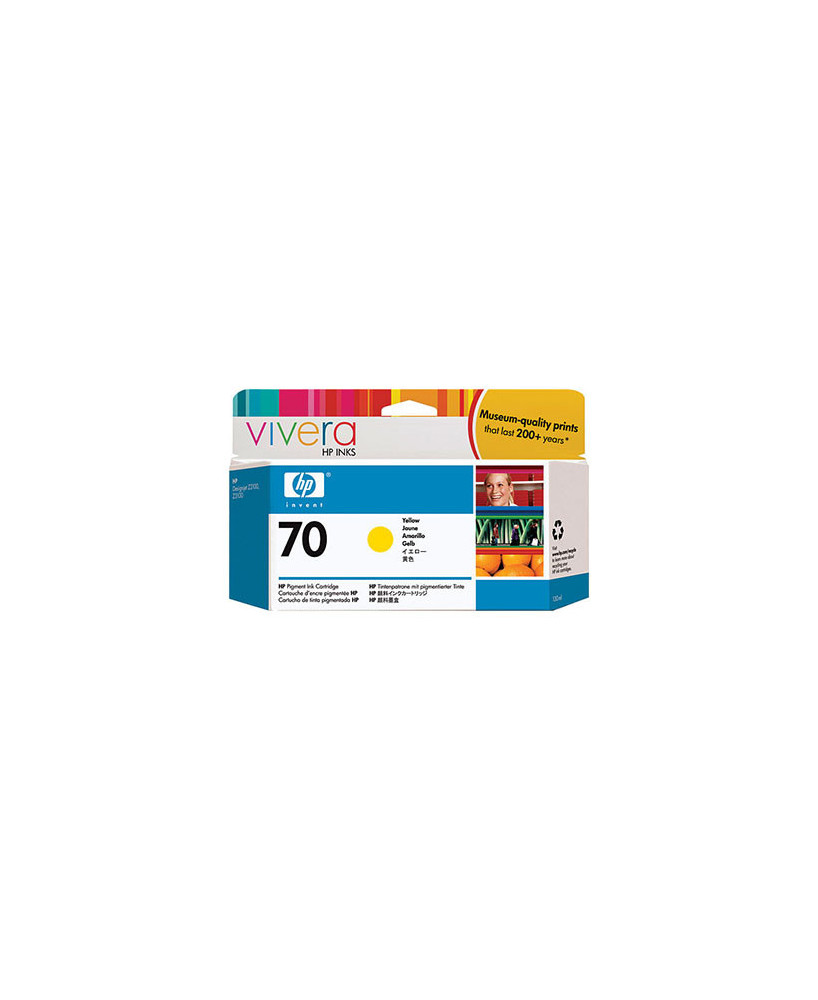 Buy HP 70 130-ml Yellow DesignJet Ink Cartridge C9454A