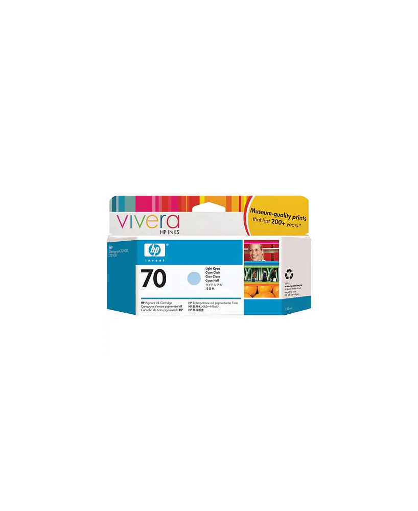 Buy HP 70 130-ml Light Cyan DesignJet Ink Cartridge C9390A