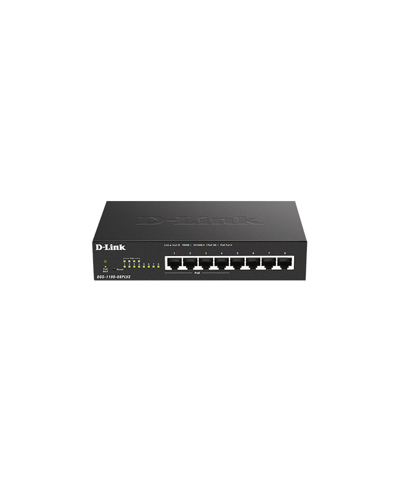 Buy D-Link 8-Port Gigabit Smart Managed PoE Switch with 4 PoE Ports DGS-1100-08PLV2 - 80W PoE Budget