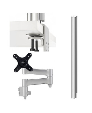 Buy Bundle Atdec Heavy Duty AWM-FH-S Desk Fixing Silver,460mm Monitor Arm in Silver and 29.5-inch Post in Silver AWMS-4-4675-H-S (4490267)