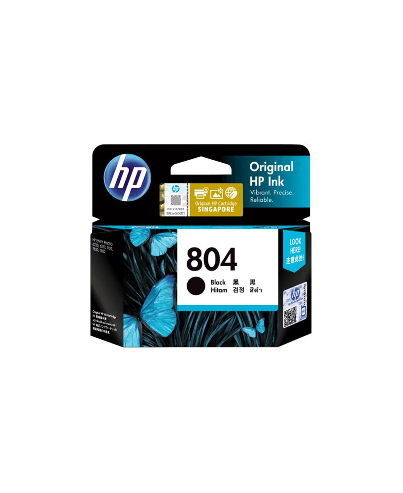 Buy HP 804 Black Original Ink Cartridge T6N10AA for HP Envy Photo 6220, 6222, 7120, 7820 All-in-One Printers