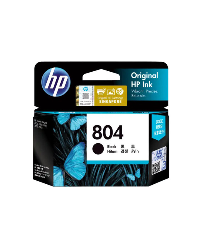 Buy HP 804 Black Original Ink Cartridge T6N10AA for HP Envy Photo 6220, 6222, 7120, 7820 All-in-One Printers