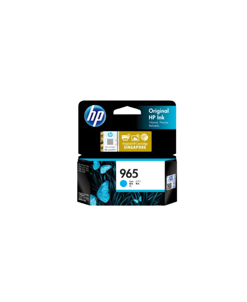 Buy HP 965 Cyan Original Ink Cartridge 3JA77AA