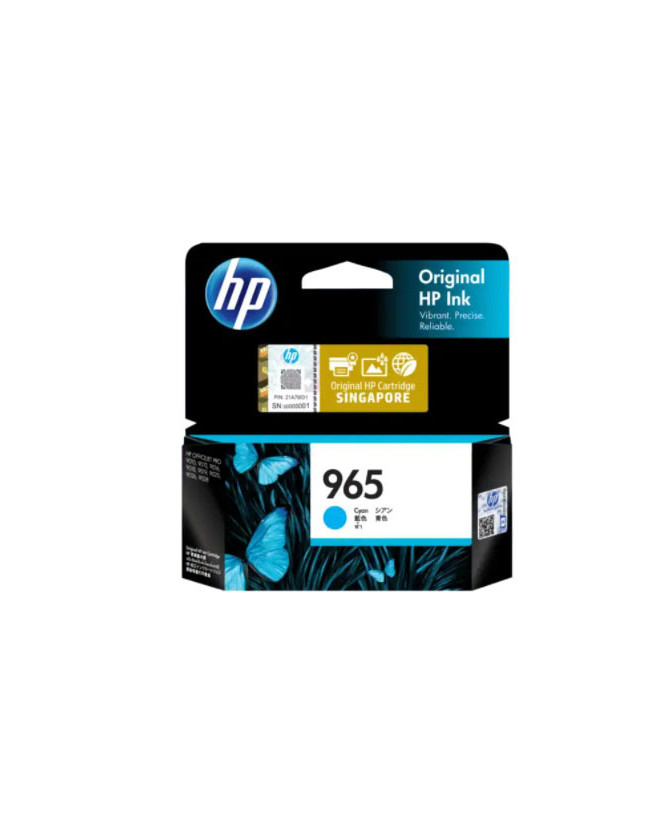 Buy HP 965 Cyan Original Ink Cartridge 3JA77AA