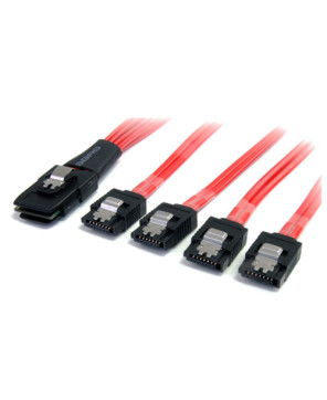 Buy StarTech 50cm Serial Attached SCSI SAS Cable SFF-8087 to 4x Latching SATA SAS8087S450