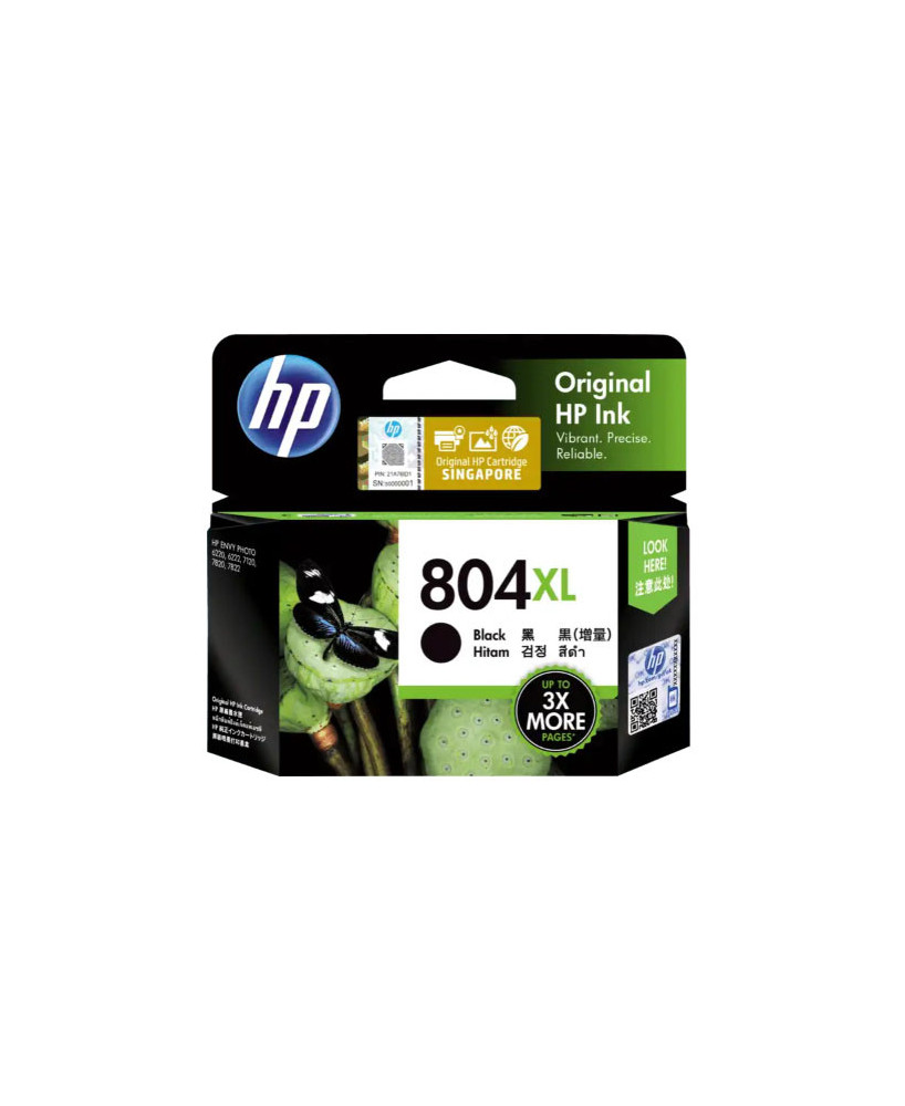 Buy HP 804XL High Yield Black Original Ink Cartridge T6N12AA