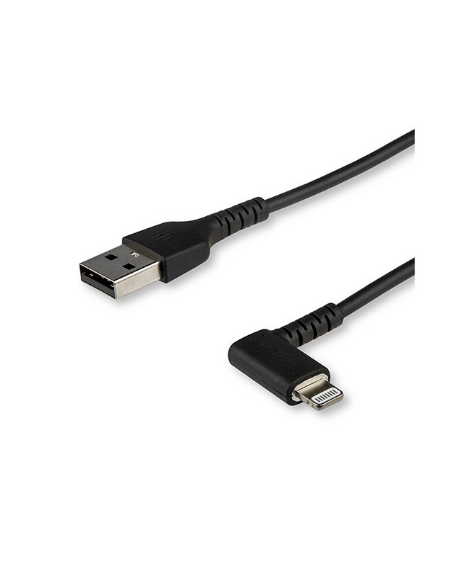 Buy StarTech 1m Durable USB A to Lightning Cable RUSBLTMM1MBR in Black - 90° Right Angled