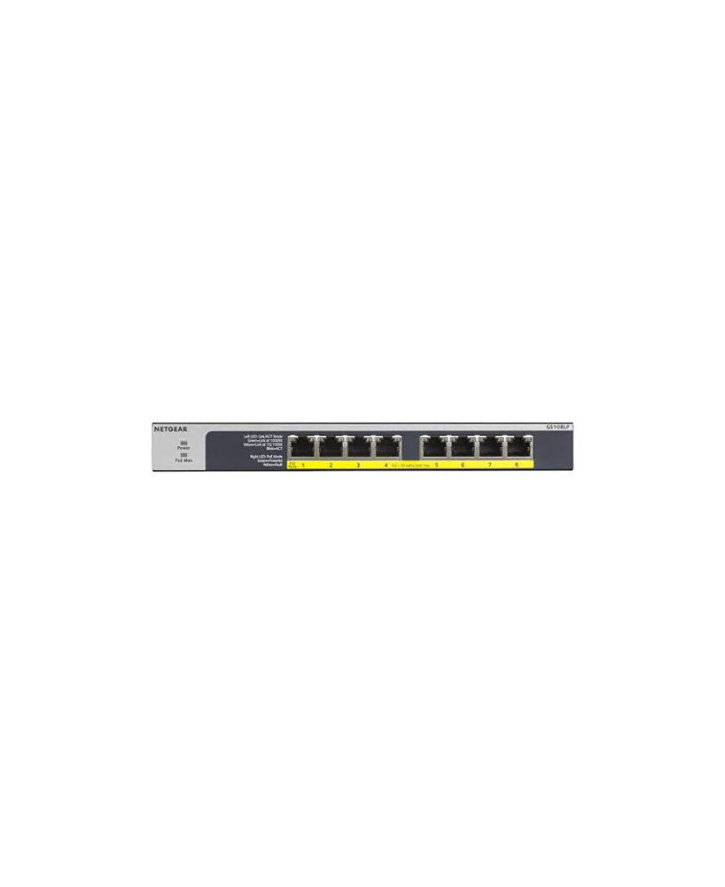 Buy Netgear 8-Port PoE-PoE+ Gigabit Ethernet Unmanaged Switch with 60w PoE Rack-Mount GS108LP-100AJS 