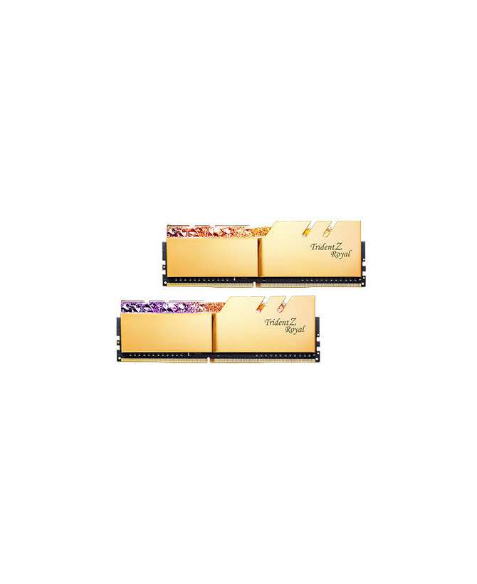 G.Skill Trident Z Royal 16GB 2x8GB DDR4-3200MHz Non-ECC 1.35V SDRAM Memory Module in Gold F4-3200C16D-16GTRG