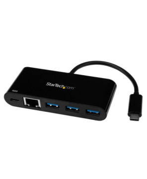 Buy Startech 3 Port USB-C Hub with Gigabit Ethernet & 60W Power Delivery HB30C3AGEPD