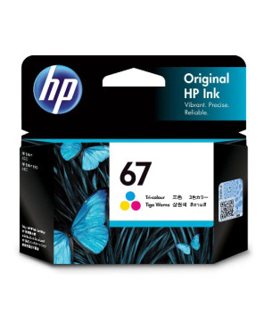 Buy HP 67 Original Ink Cartridge Tri-Colour 3YM55AA for HP ENVY 6000 Series, HP ENVY Pro 6400 Series, HP Deskjet 1200 Printer, HP Deskjet 2300 All-in-One Printers