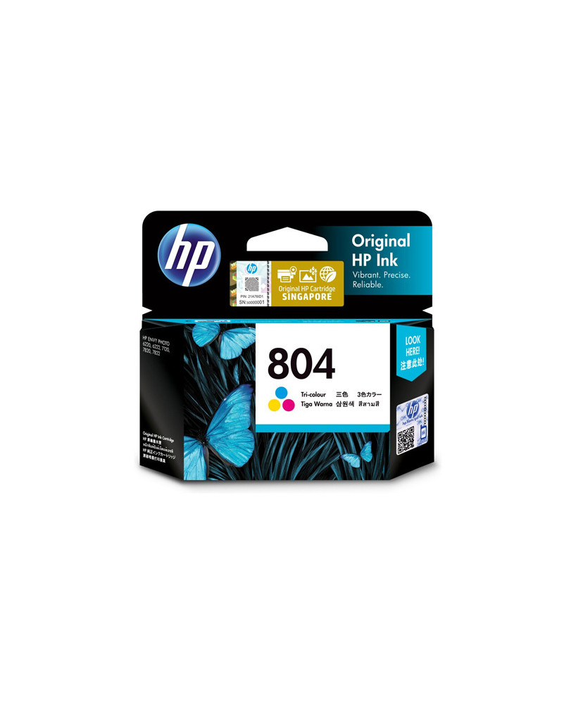 Buy HP 804 Original Ink Cartridge Tri-Colour T6N09AA for HP Envy Photo 6220, Photo 6222, Photo 6222 All-in-One, Photo 6230, Photo 6232, Photo 6234, HP Tango, HP Tango X Printers