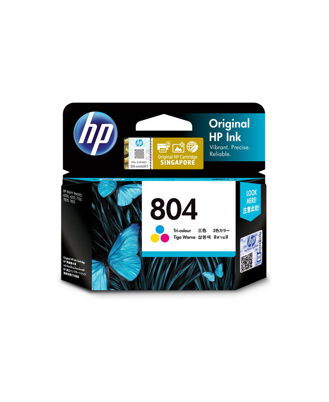 Buy HP 804 Original Ink Cartridge Tri-Colour T6N09AA for HP Envy Photo 6220, Photo 6222, Photo 6222 All-in-One, Photo 6230, Photo 6232, Photo 6234, HP Tango, HP Tango X Printers