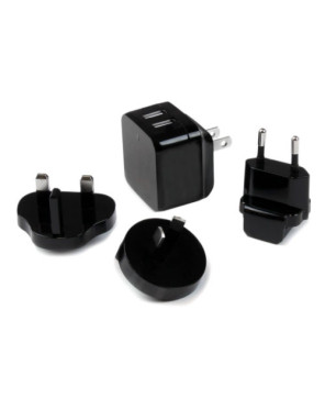 Buy Startech Dual Port 17W/3.4A USB Wall Travel Charger USB2PACBK for iPad, iPhone, Tablet PC, USB Device, Smartphone