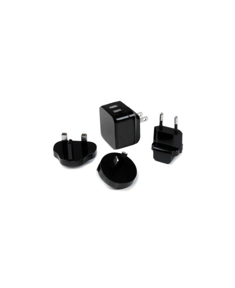 Buy Startech Dual Port 17W/3.4A USB Wall Travel Charger USB2PACBK for iPad, iPhone, Tablet PC, USB Device, Smartphone