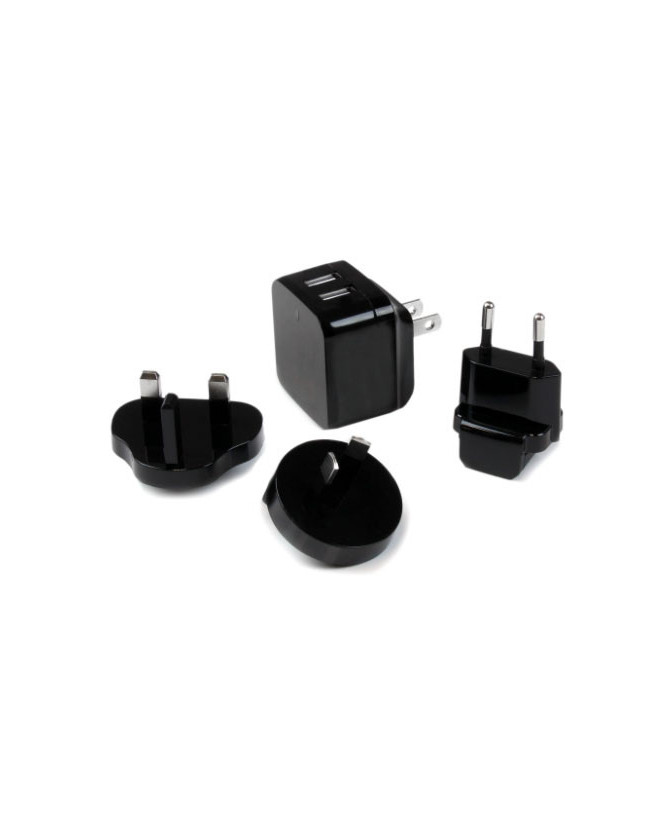 Buy Startech Dual Port 17W/3.4A USB Wall Travel Charger USB2PACBK for iPad, iPhone, Tablet PC, USB Device, Smartphone