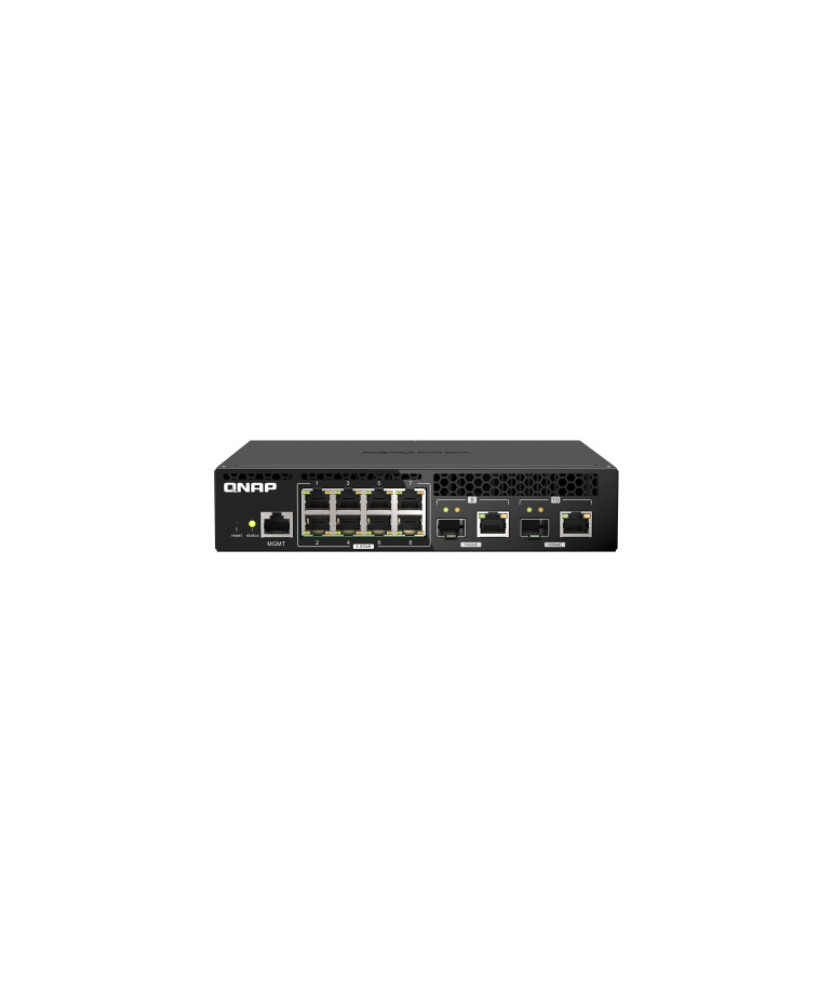 Buy QNAP 8-Port Web Managed Switch 10GbE SFP+/10GBASE-T(2) 2.5GbE (8) QSW-M2108R-2C