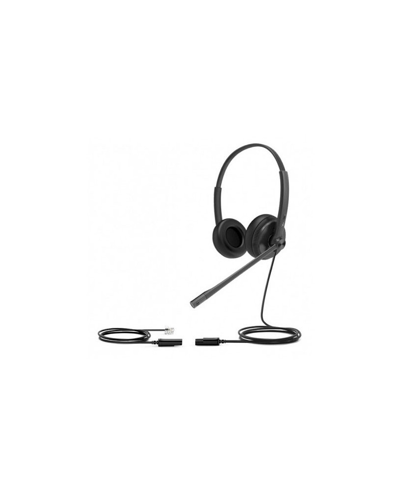 Buy Yealink YHS34 Wideband Noise Cancelling Binaural QD to RJ9 Headset YHS34-D