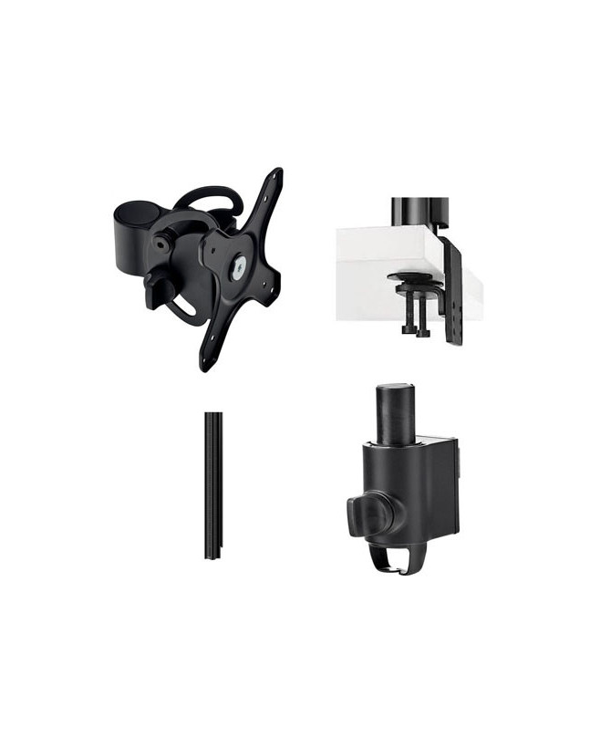 Buy Bundle ATDEC Heavy Duty VESA Mounting Head AWM-LTH-B with Atdec AWM Heavy Duty Desk Fixing, Atdec 750mm Post Desk Mount and Atdec Post Channel Clamp AWMS-2-LTH75-H-B 