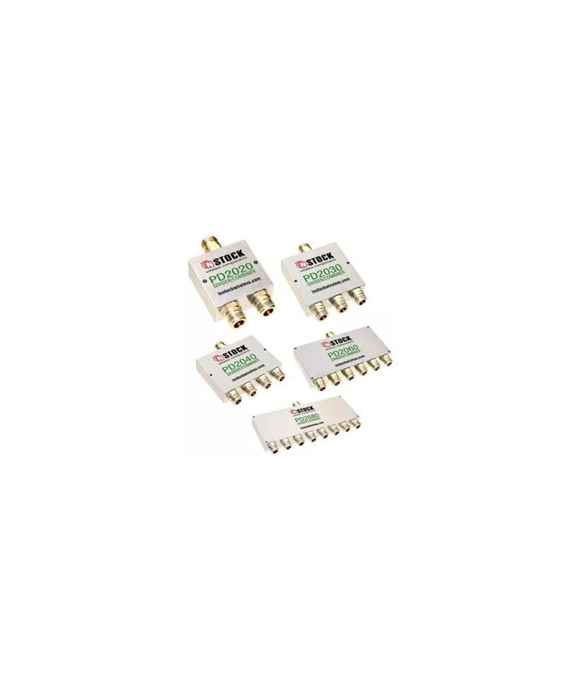 Instock Wireless 700-2700MHZ 2 Way DAS Splitter with Type-N Female Coaxial Connectors ACC-IS-00001 / PD2020