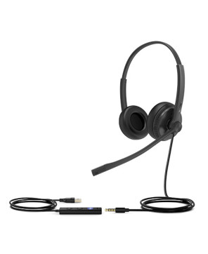 Buy Yealink UH34 Wideband Noise Cancelling USB and 3.5mm Stereo Headset with YHC20 Controller and UC Button UH34SE-D-UC