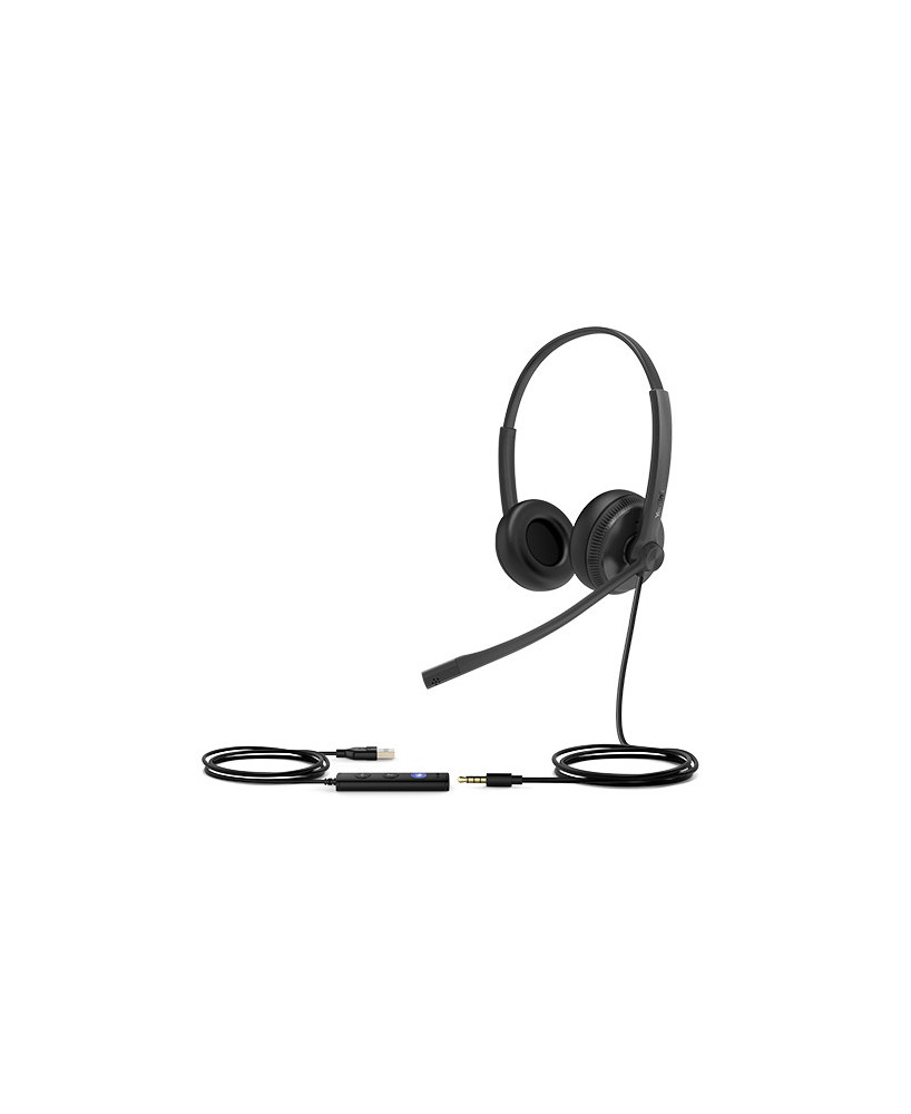 Buy Yealink UH34 Wideband Noise Cancelling USB and 3.5mm Stereo Headset with YHC20 Controller and UC Button UH34SE-D-UC