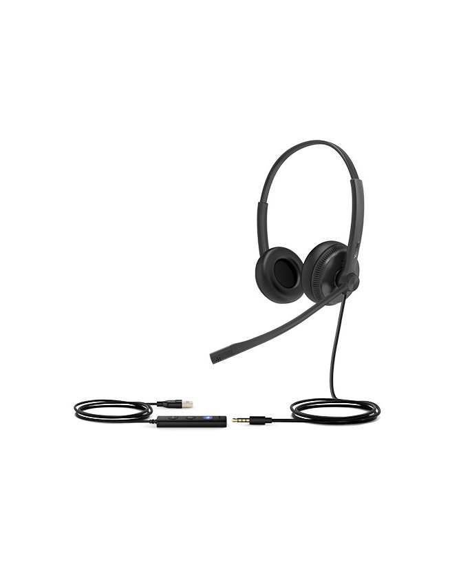 Buy Yealink UH34 Wideband Noise Cancelling USB and 3.5mm Stereo Headset with YHC20 Controller and UC Button UH34SE-D-UC