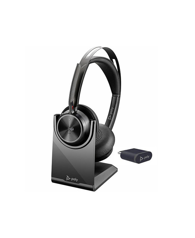 HP Poly/Plantronics Voyager Focus 2 MS Microsoft USB-C Stereo Headset w/stand 214433-02 / 77Y90AA