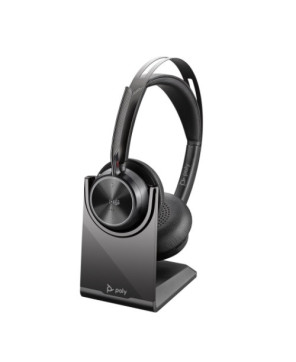 HP Poly/Plantronics Voyager Focus 2 USB-A Wired - Wireless MS Certified Stereo Headset with Stand 213727-02 / 77Y87AA