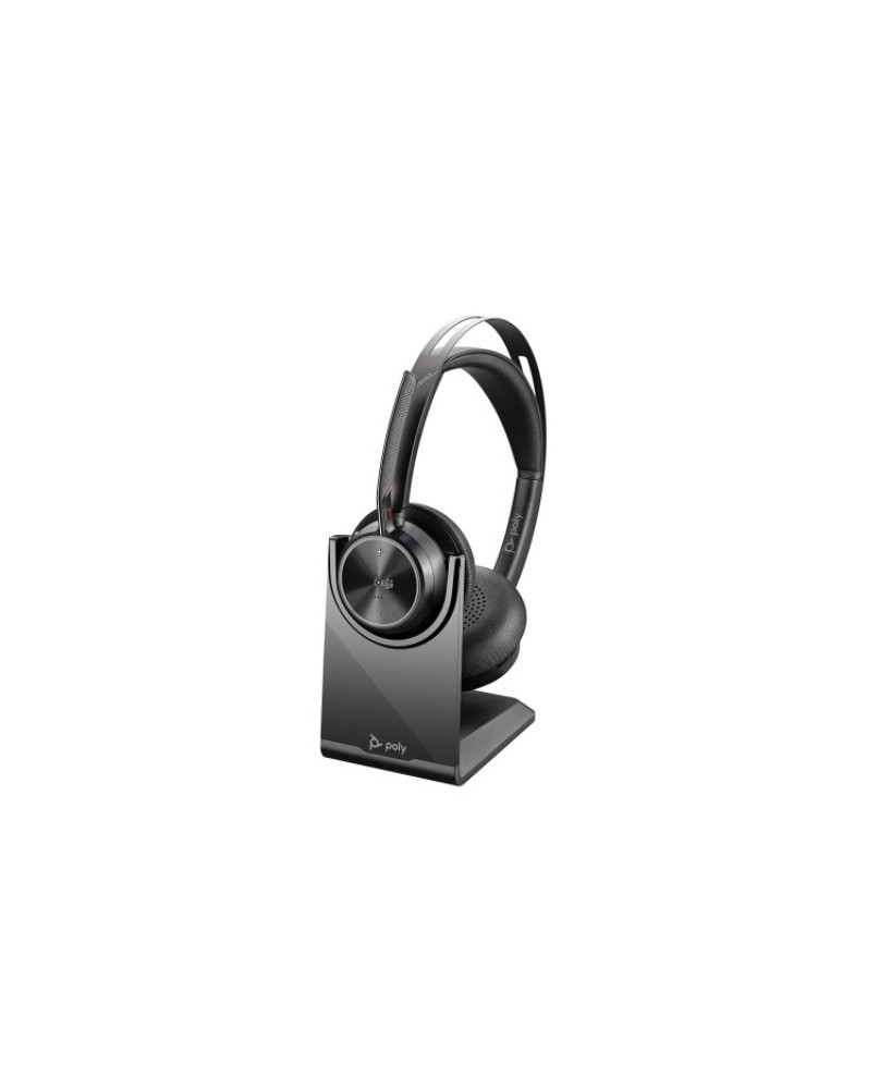 HP Poly/Plantronics Voyager Focus 2 USB-A Wired - Wireless MS Certified Stereo Headset with Stand 213727-02 / 77Y87AA