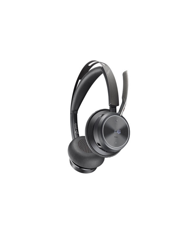 HP Poly/Plantronics Voyager Focus 2 UC-M USB-A Wireless Binaural Headset Certified for Microsoft Teams 213726-02 / 77Y85AA