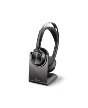 HP Poly/Plantronics Voyager Focus 2 UC Bluetooth USB-C Wireless Headset with BT700 Adapter and Stand 214433-01 / 77Y89AA - New