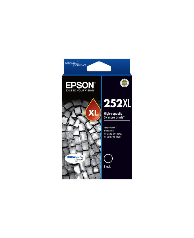 Buy EPSON 252XL High Capacity DURABrite Ultra Black Ink Cartridge C13T253192